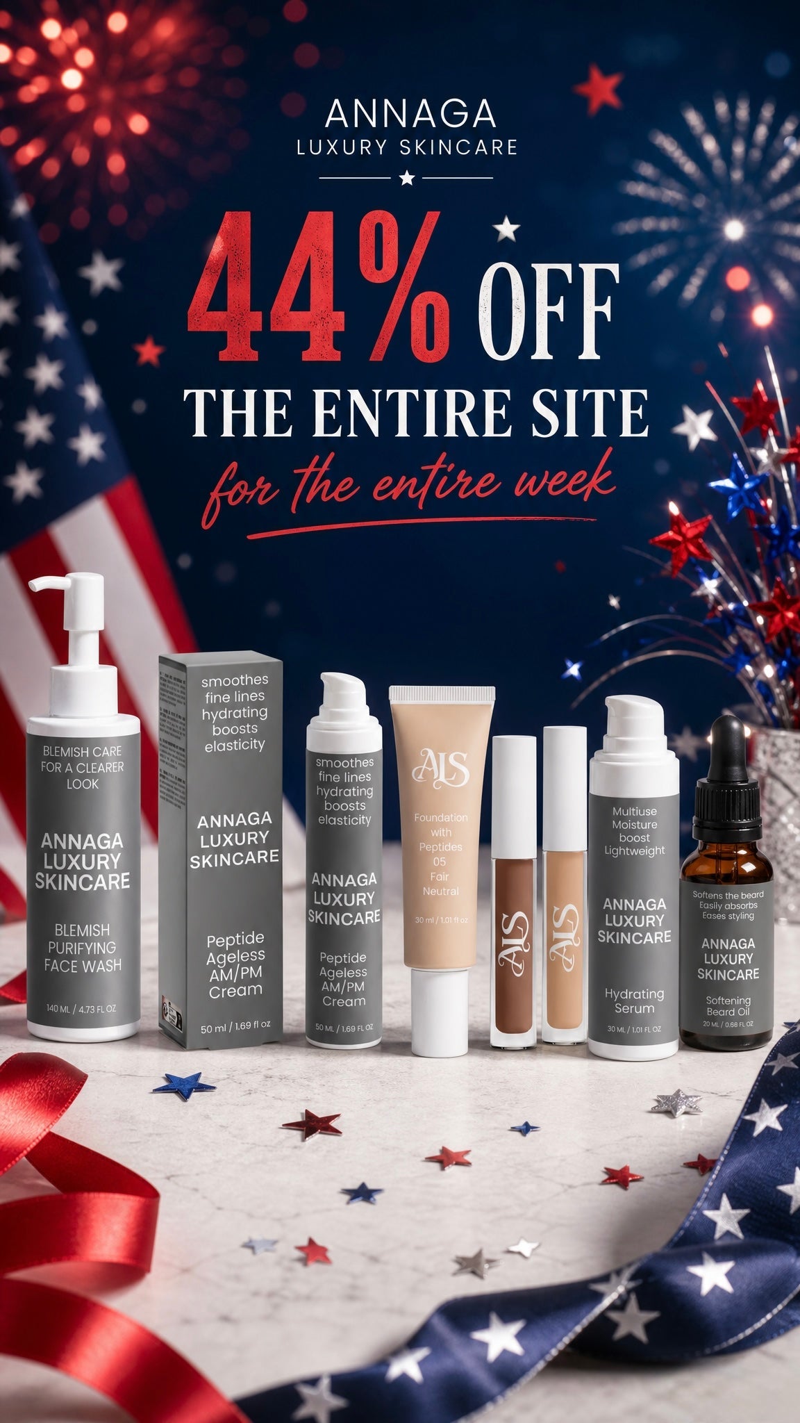 Celebrate Independence with Healthy, Radiant Skin: ANNAGA Luxury Skincare's Fourth of July Celebration