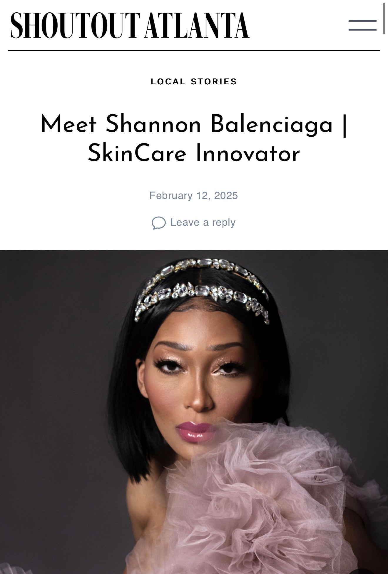 Shannon Balenciaga & AnnAga Luxury Skincare Featured in Shoutout Atlanta: A Story of Innovation & Beauty