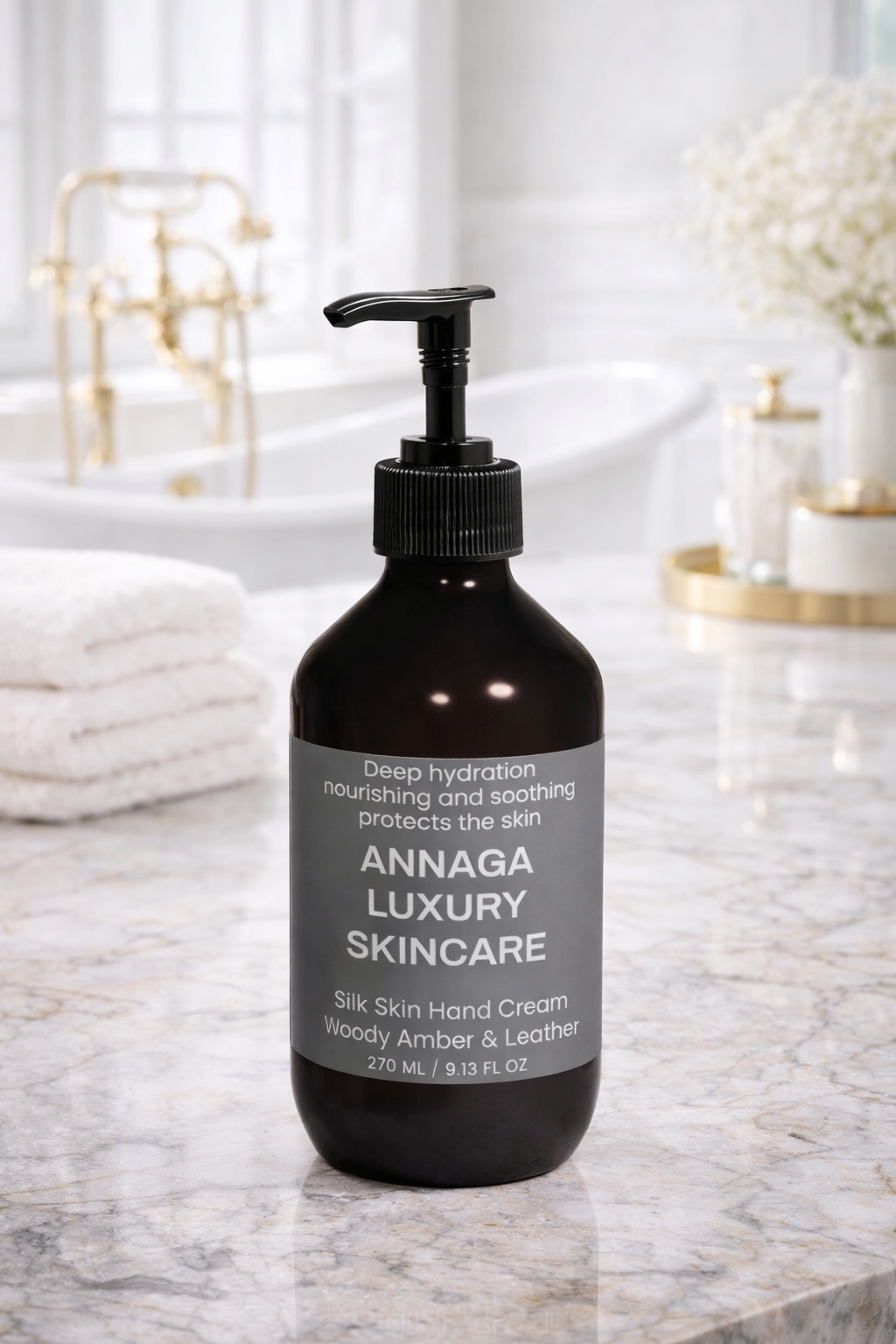 Silk Skin Hand Cream, Woody Amber & Leather