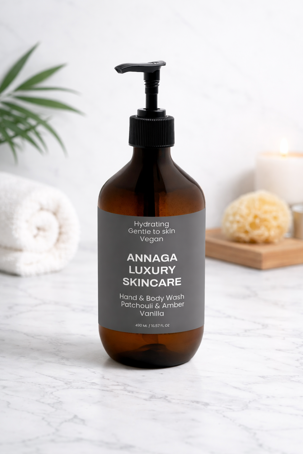 Hand & Body Wash, Patchouli & Amber Vanilla