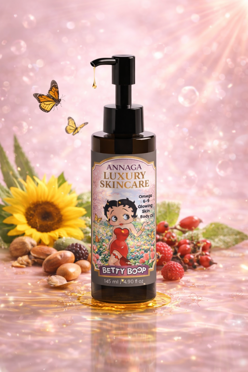 LIMITED EDITION BETTY BOOP Omega 6-9 Glowing Skin Body Oil