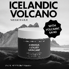 AnnAGA Luxury Skincare Core Collection Icelandic Volcano AHA Face & Body Scrub