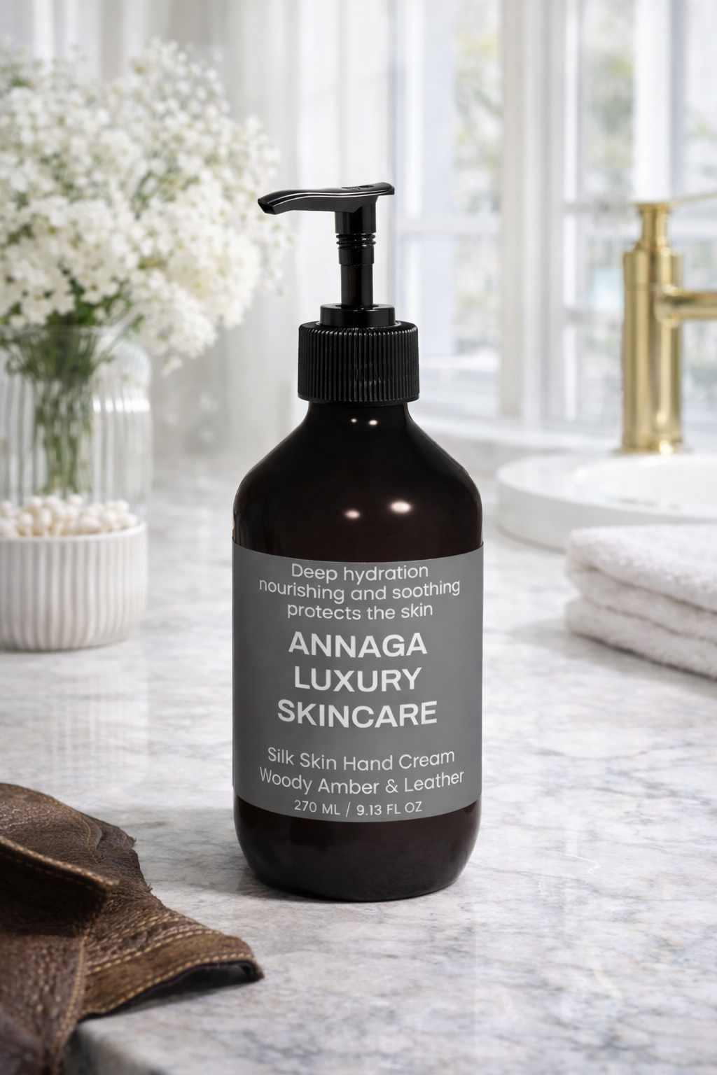 Silk Skin Hand Cream, Woody Amber & Leather