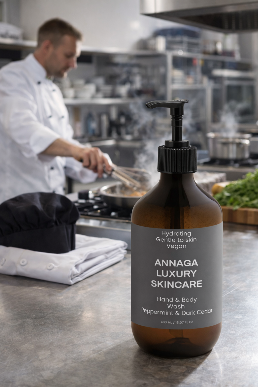 Hand & Body Wash, Peppermint & Dark Cedar