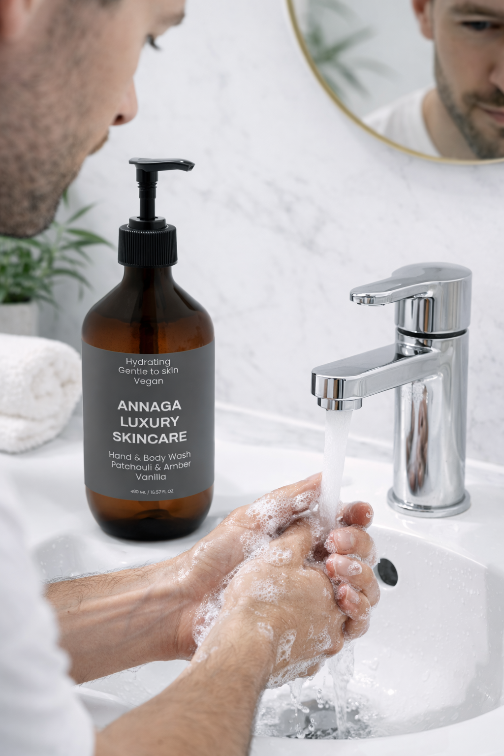 Hand & Body Wash, Patchouli & Amber Vanilla