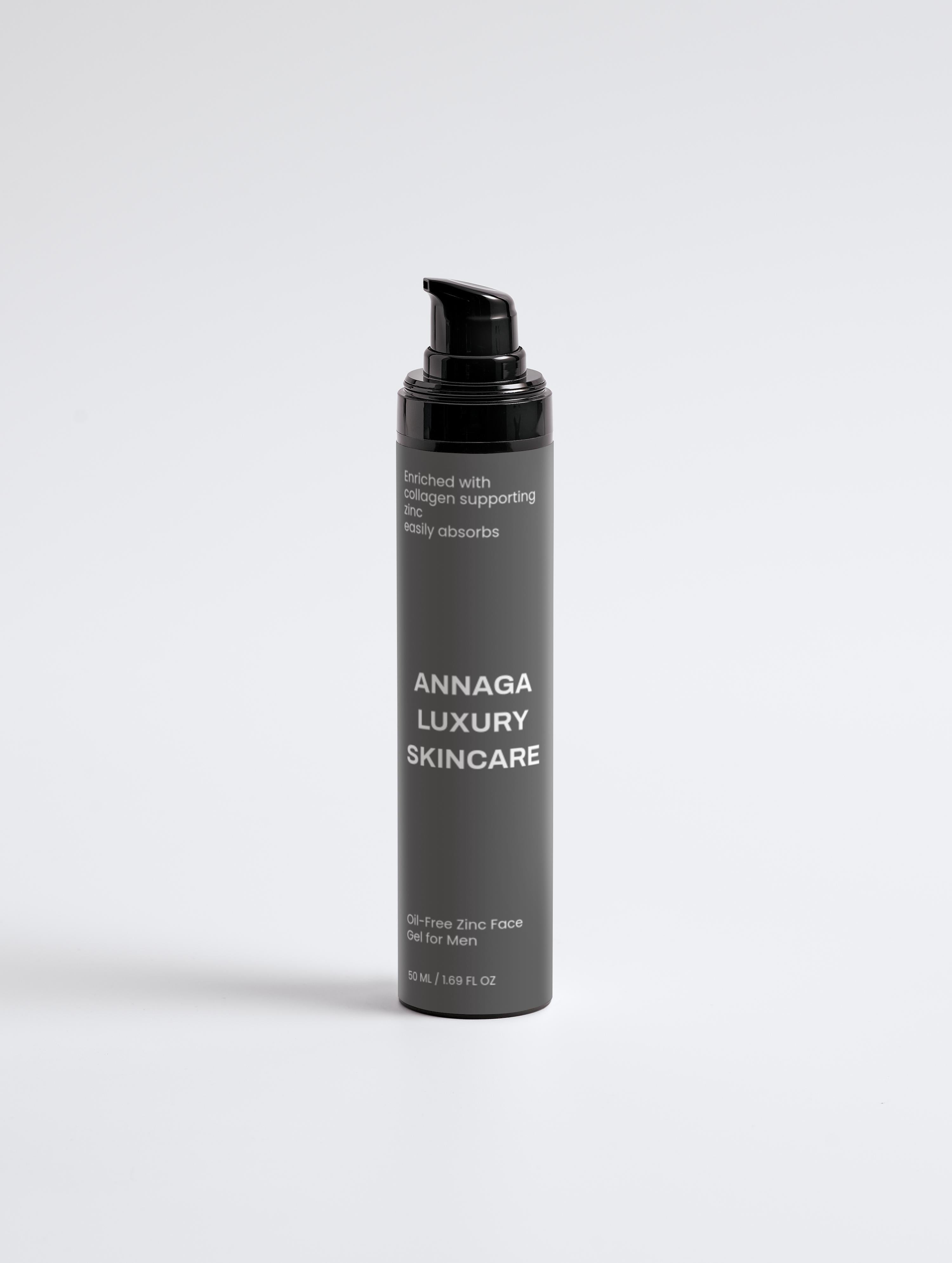 AnnAga Luxury Skincare Core Collection: Oil-Free Zinc Face Gel for Men
