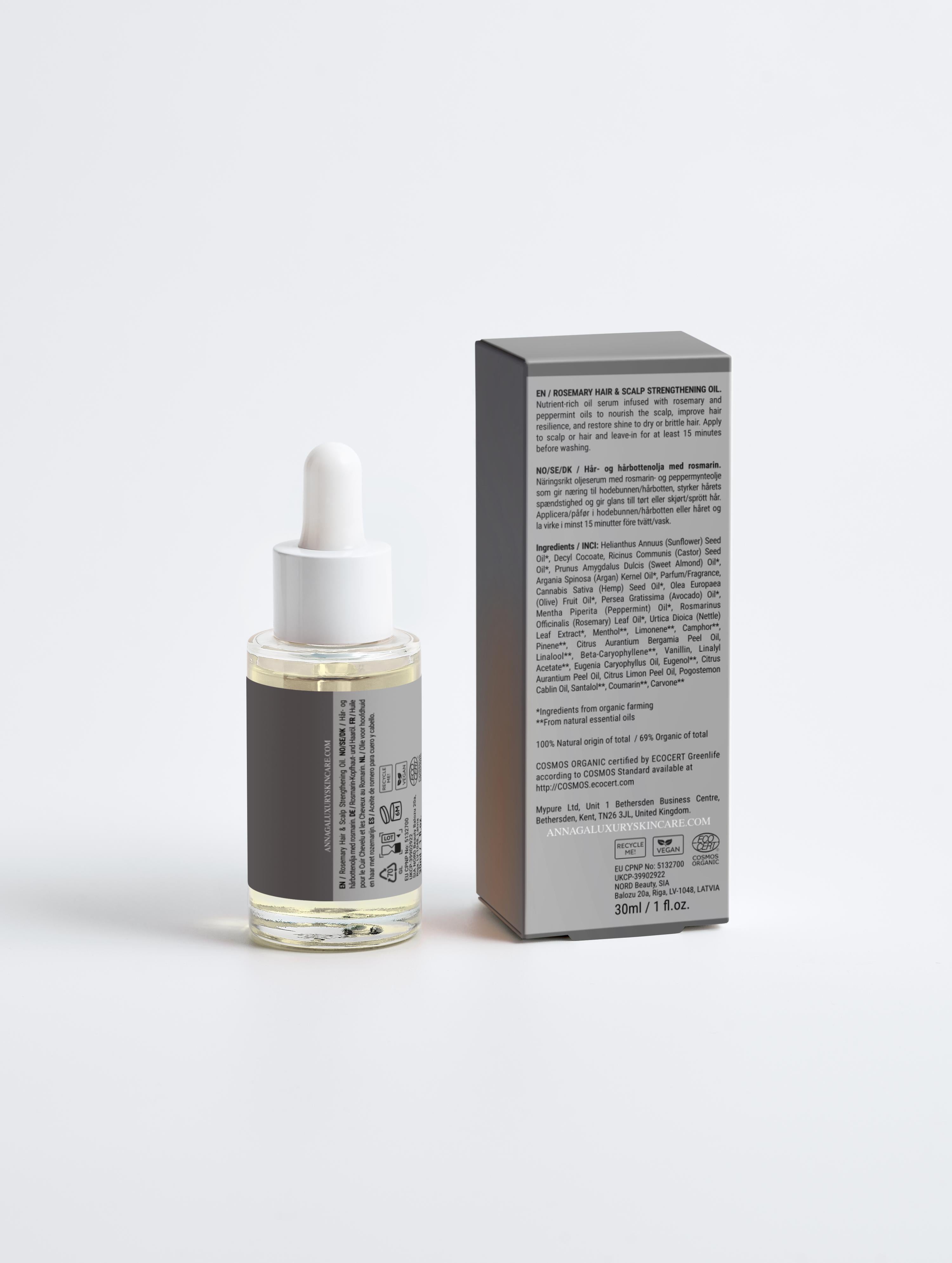 ANNAGA LUXURY SKINCARE CORE COLLECTION Rosemary Hair & Scalp Strengthening Oil