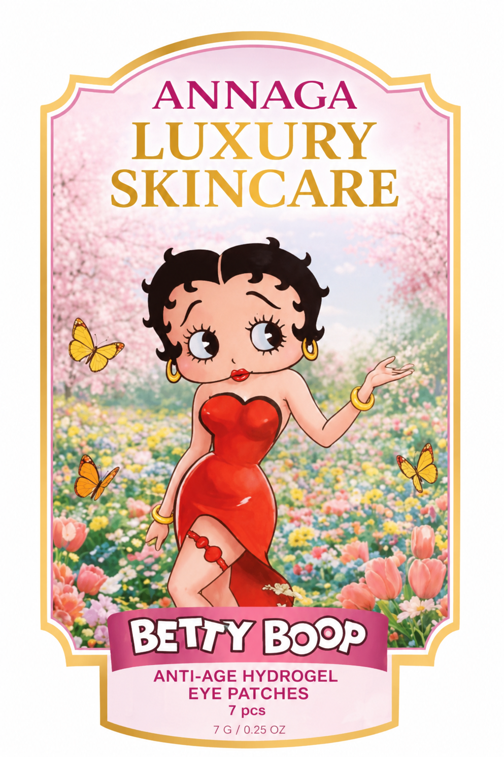 BETTY BOOP Anti-Age Hydrogel Eye Patches, 7 pcs