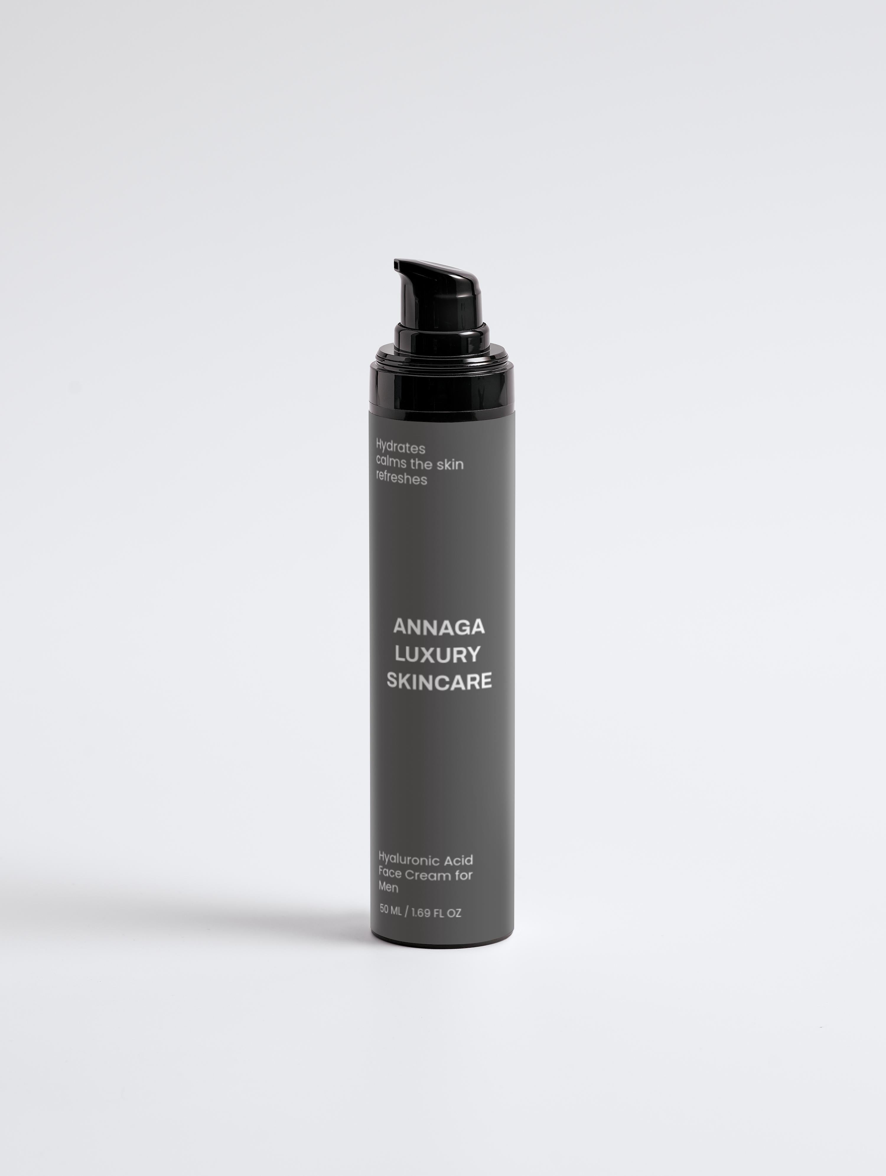 AnnAga Luxury Skincare Core Collection:  Hyaluronic Acid Face Cream for Men