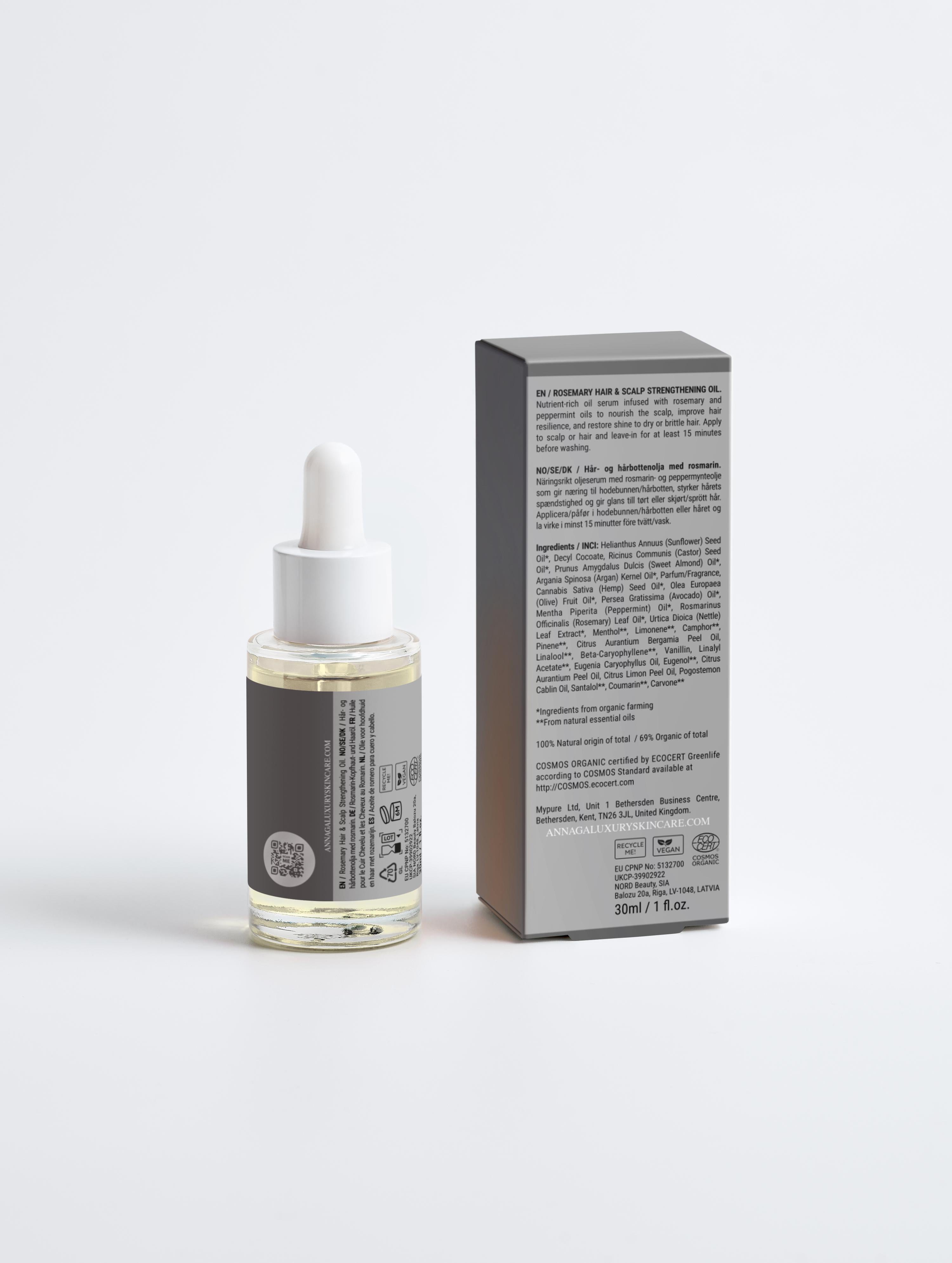 ANNAGA LUXURY SKINCARE CORE COLLECTION Rosemary Hair & Scalp Strengthening Oil