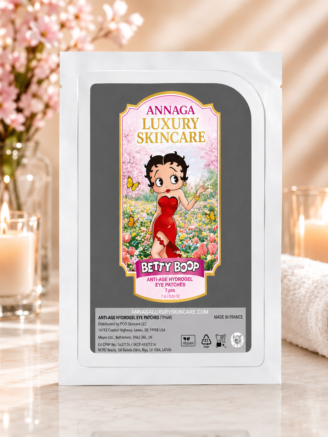 BETTY BOOP Anti-Age Hydrogel Eye Patches, 7 pcs