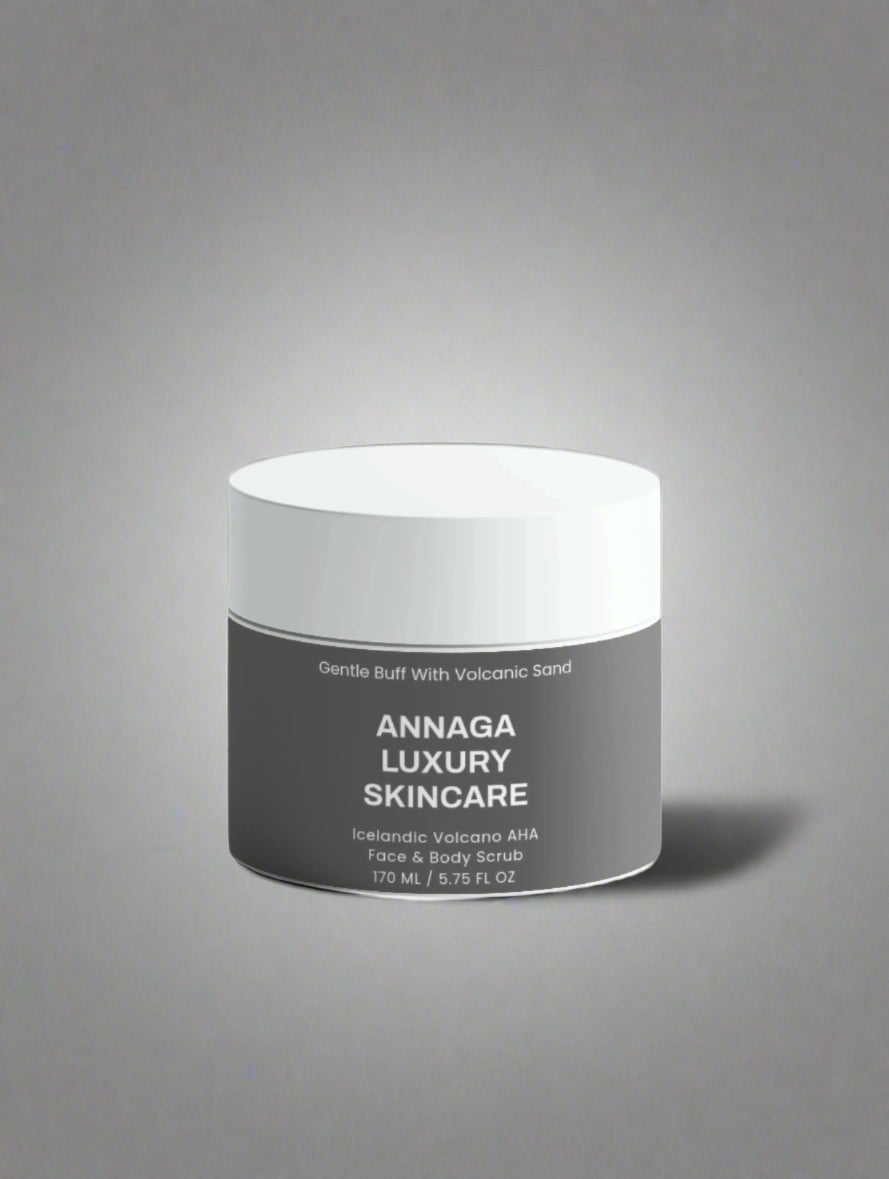 AnnAGA Luxury Skincare Core Collection Icelandic Volcano AHA Face & Body Scrub