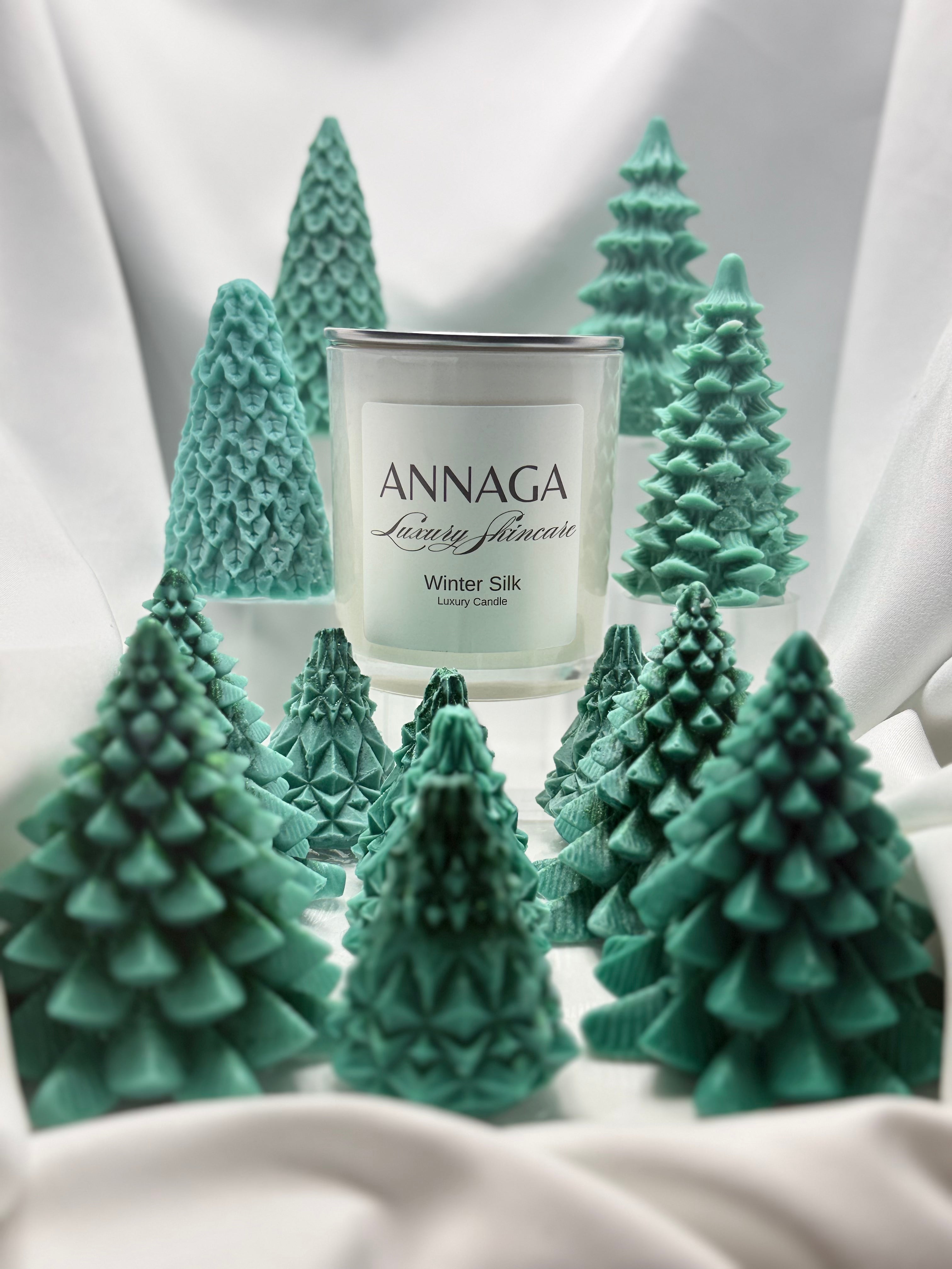 ANNAGA Luxury Skincare  Holiday 2025 Collection: Winter Silk Candle