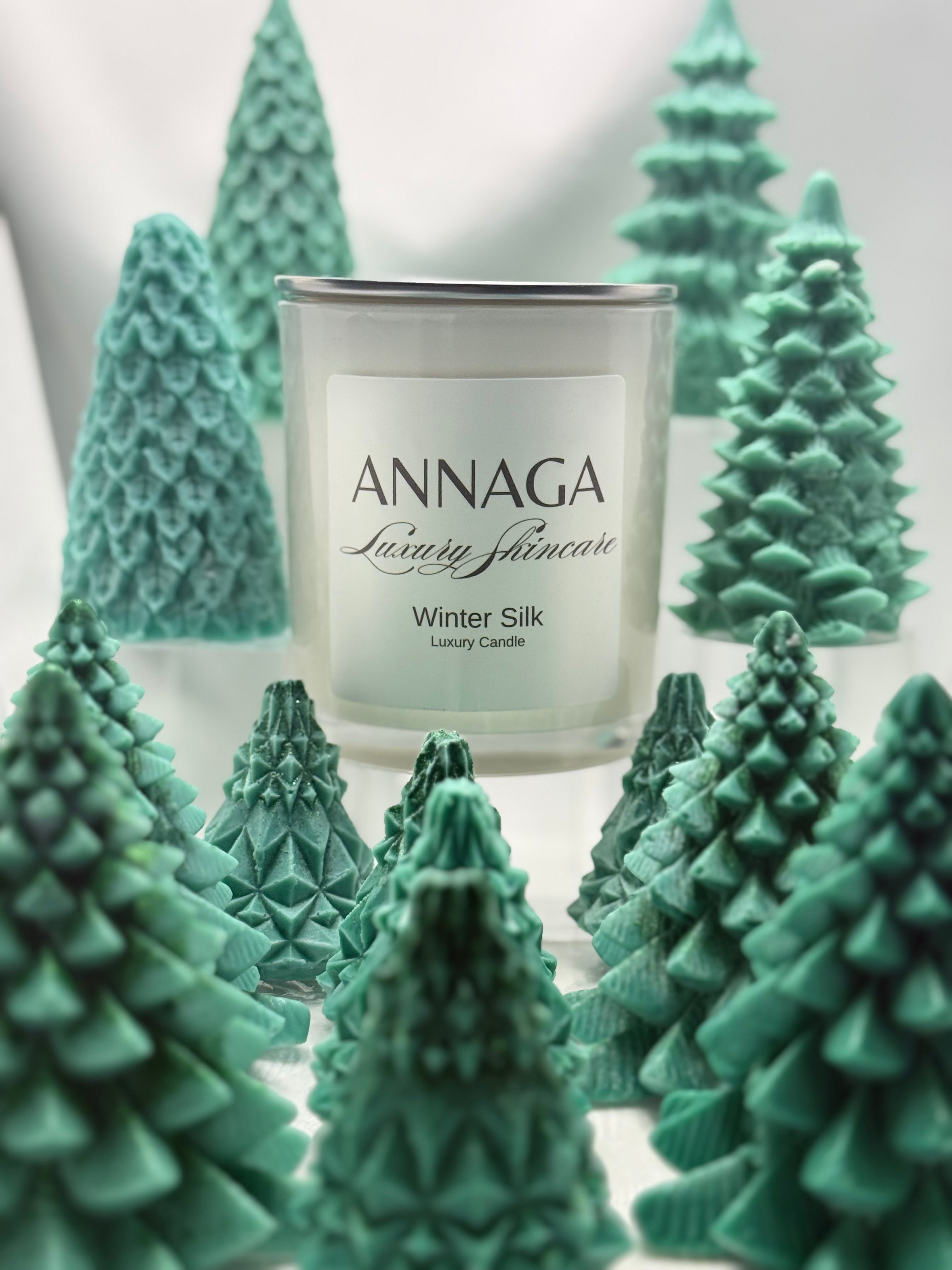 ANNAGA Luxury Skincare  Holiday 2025 Collection: Winter Silk Candle