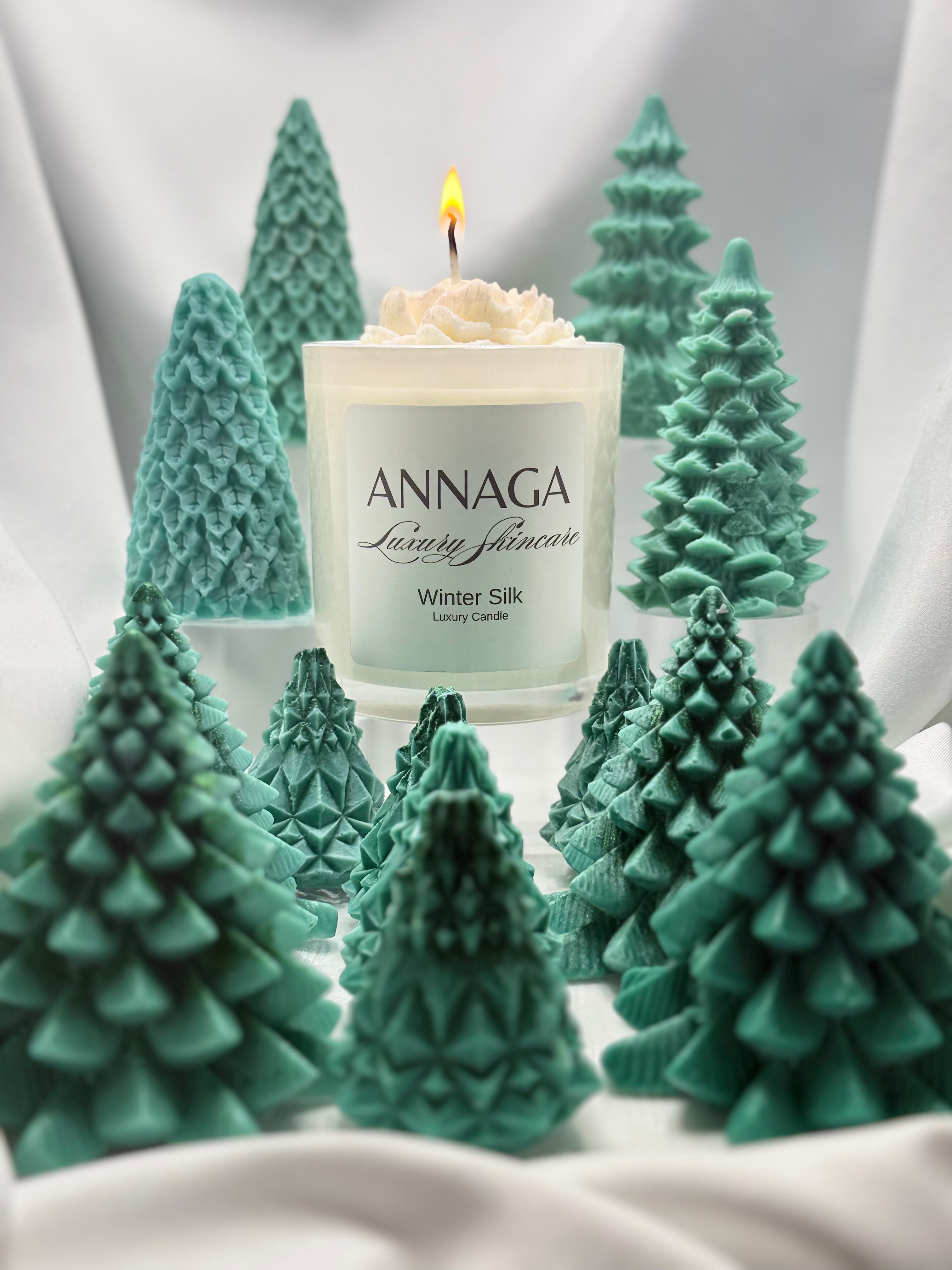 ANNAGA Luxury Skincare  Holiday 2025 Collection: Winter Silk Candle