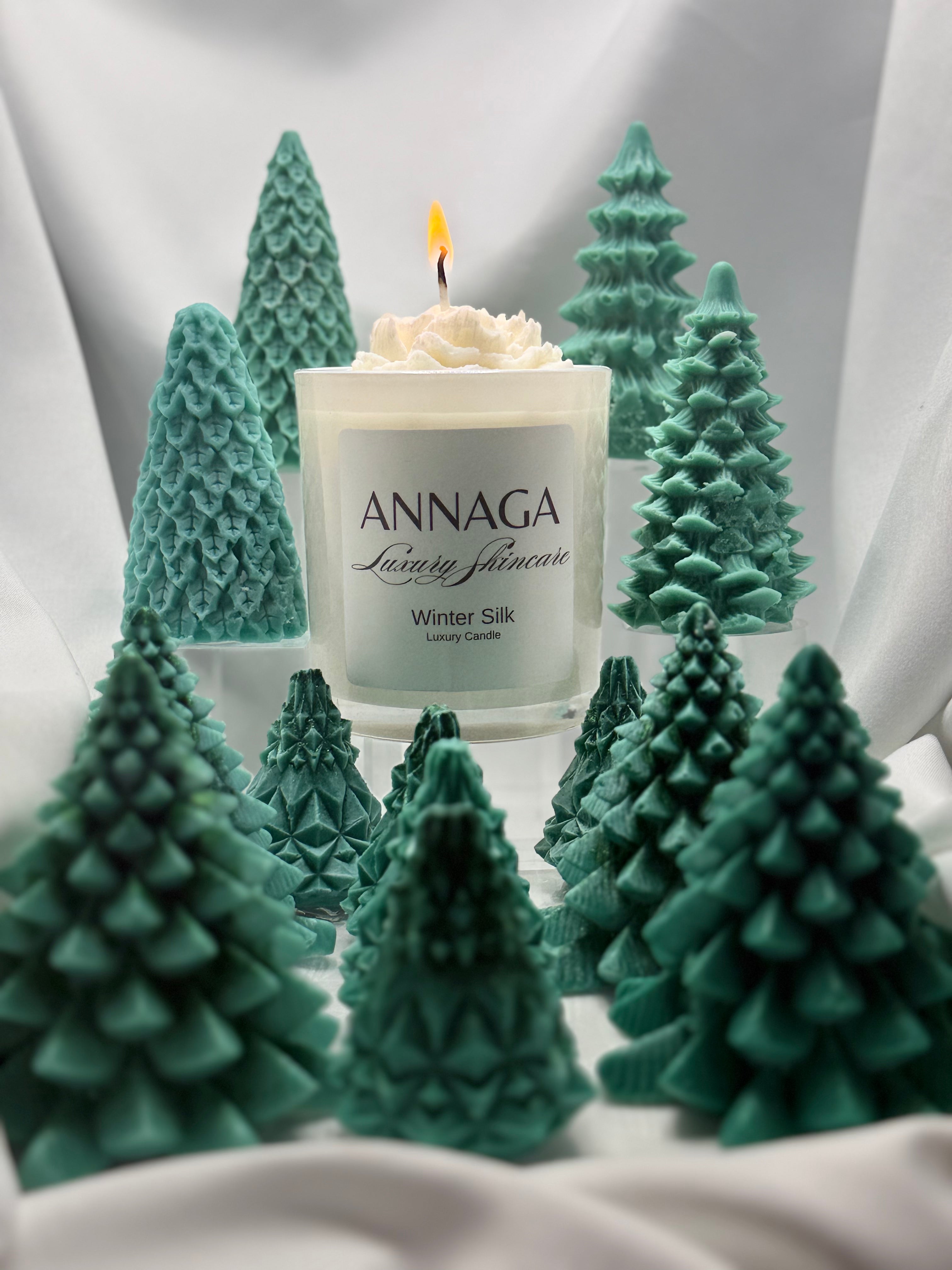 ANNAGA Luxury Skincare  Holiday 2025 Collection: Winter Silk Candle
