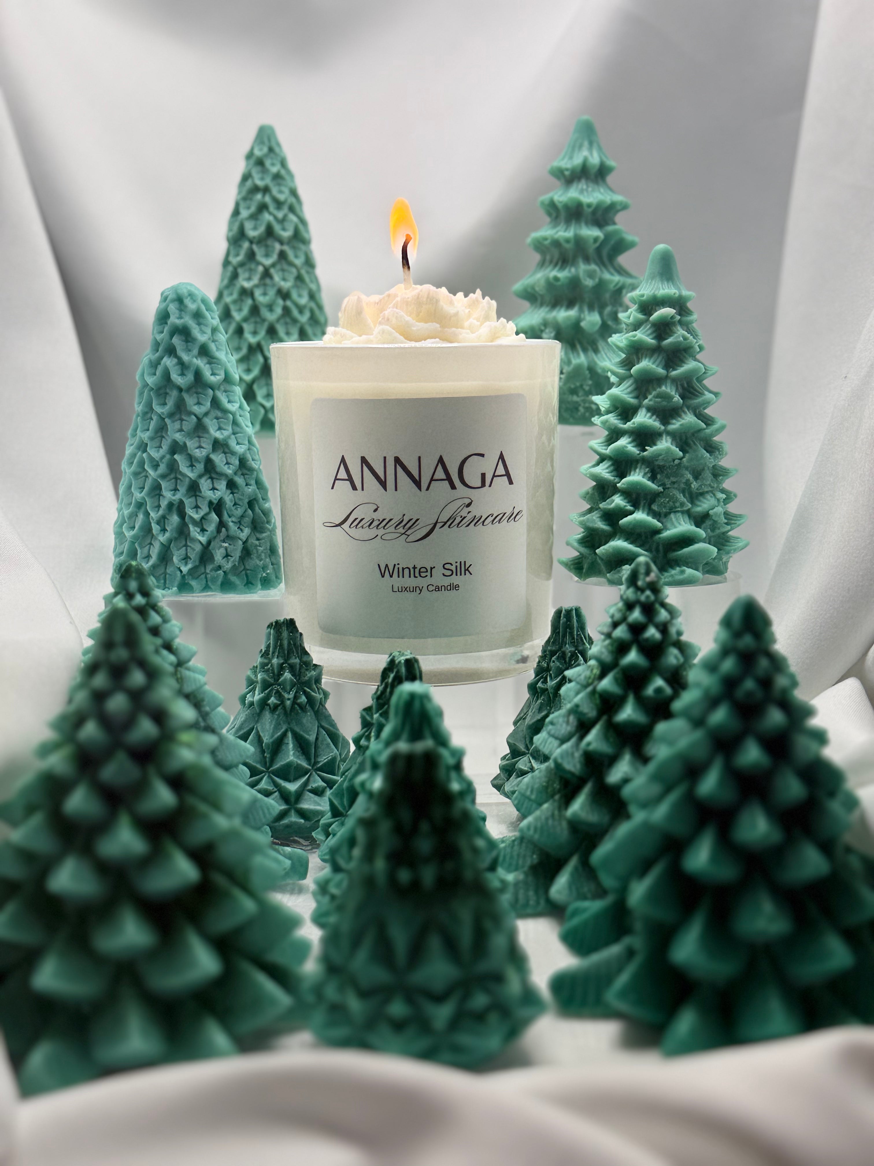 ANNAGA Luxury Skincare  Holiday 2025 Collection: Winter Silk Candle