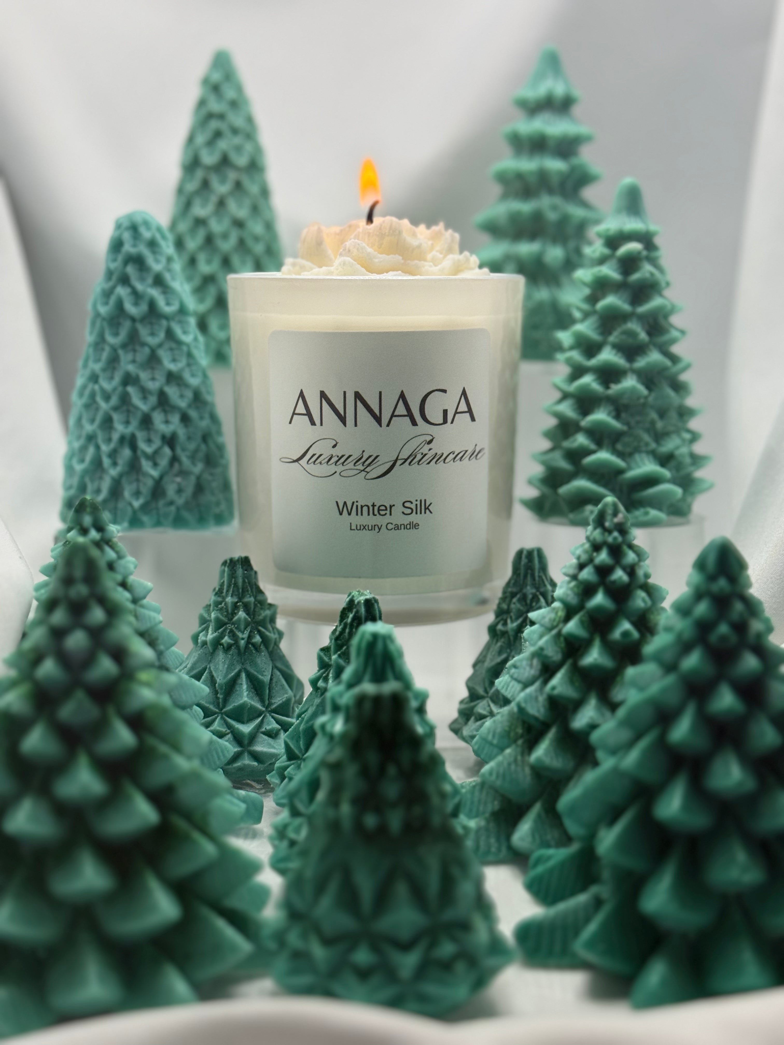 ANNAGA Luxury Skincare  Holiday 2025 Collection: Winter Silk Candle