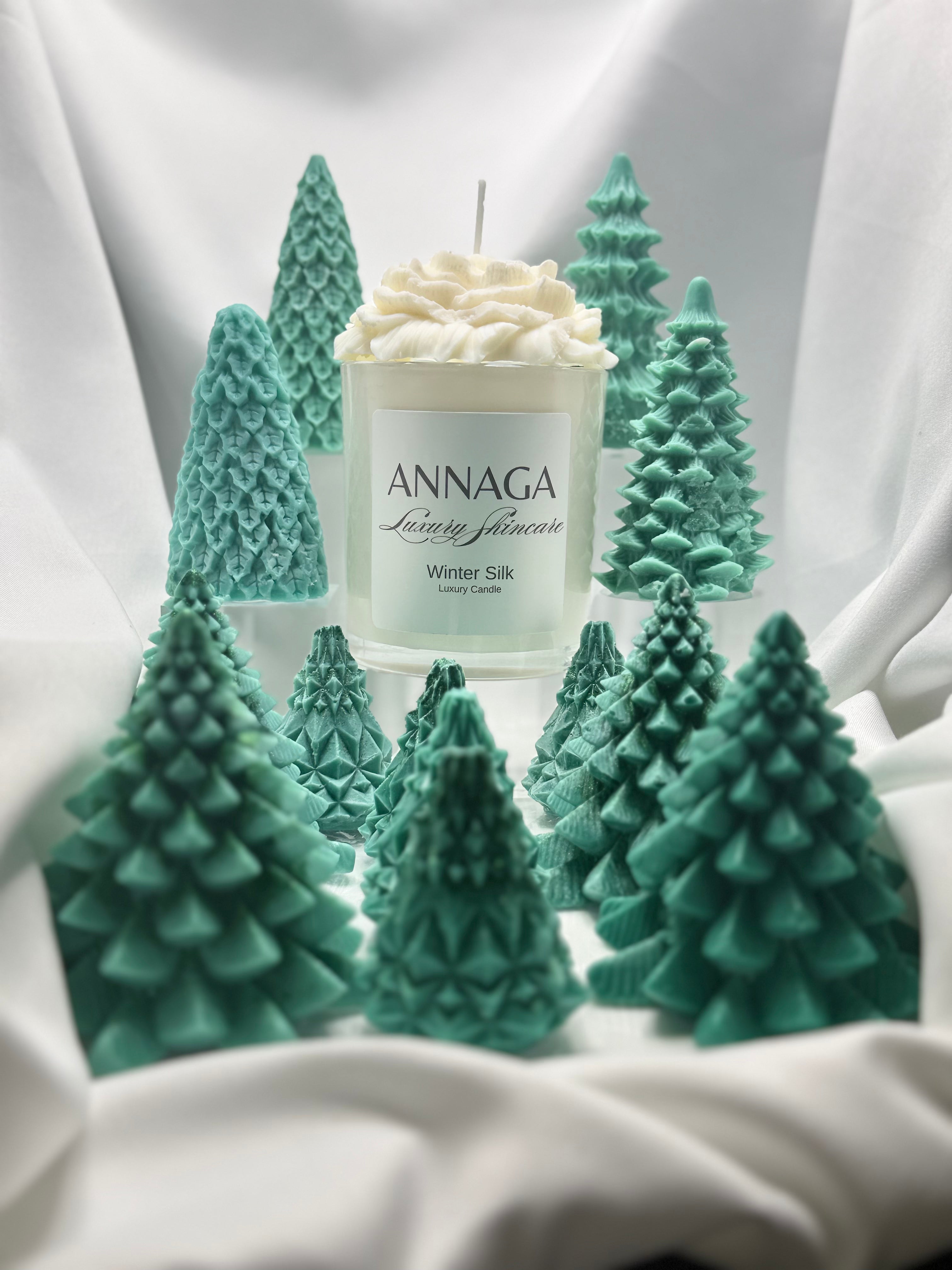 ANNAGA Luxury Skincare  Holiday 2025 Collection: Winter Silk Candle