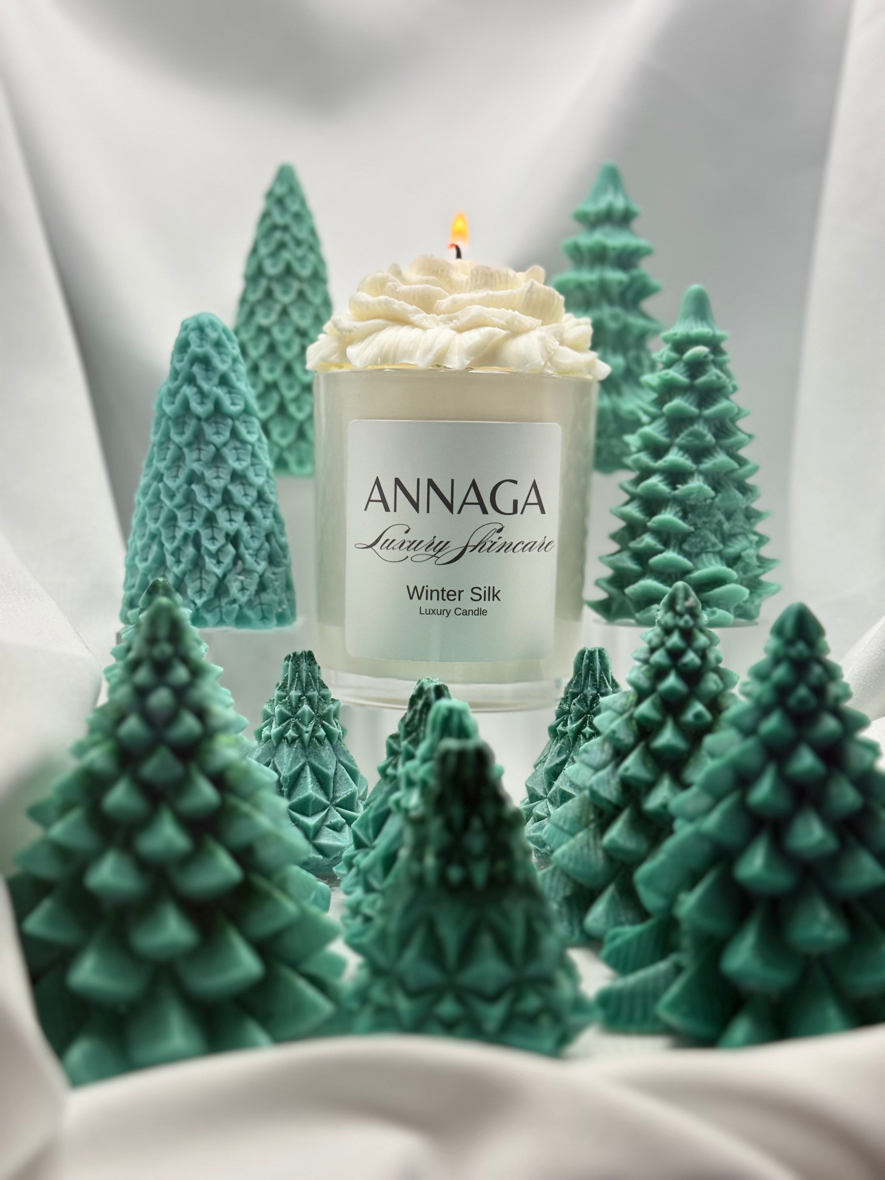 ANNAGA Luxury Skincare  Holiday 2025 Collection: Winter Silk Candle
