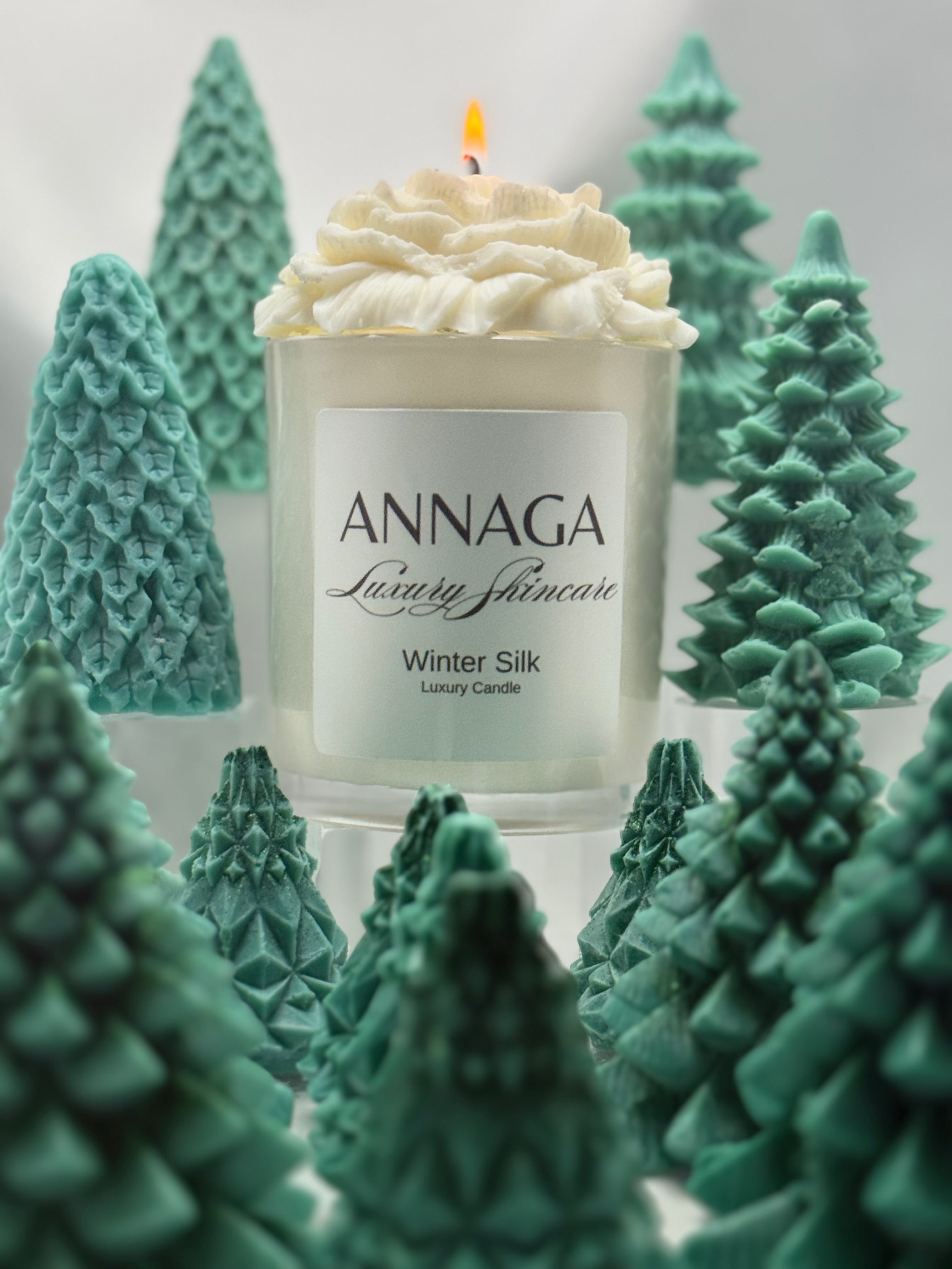 ANNAGA Luxury Skincare  Holiday 2025 Collection: Winter Silk Candle