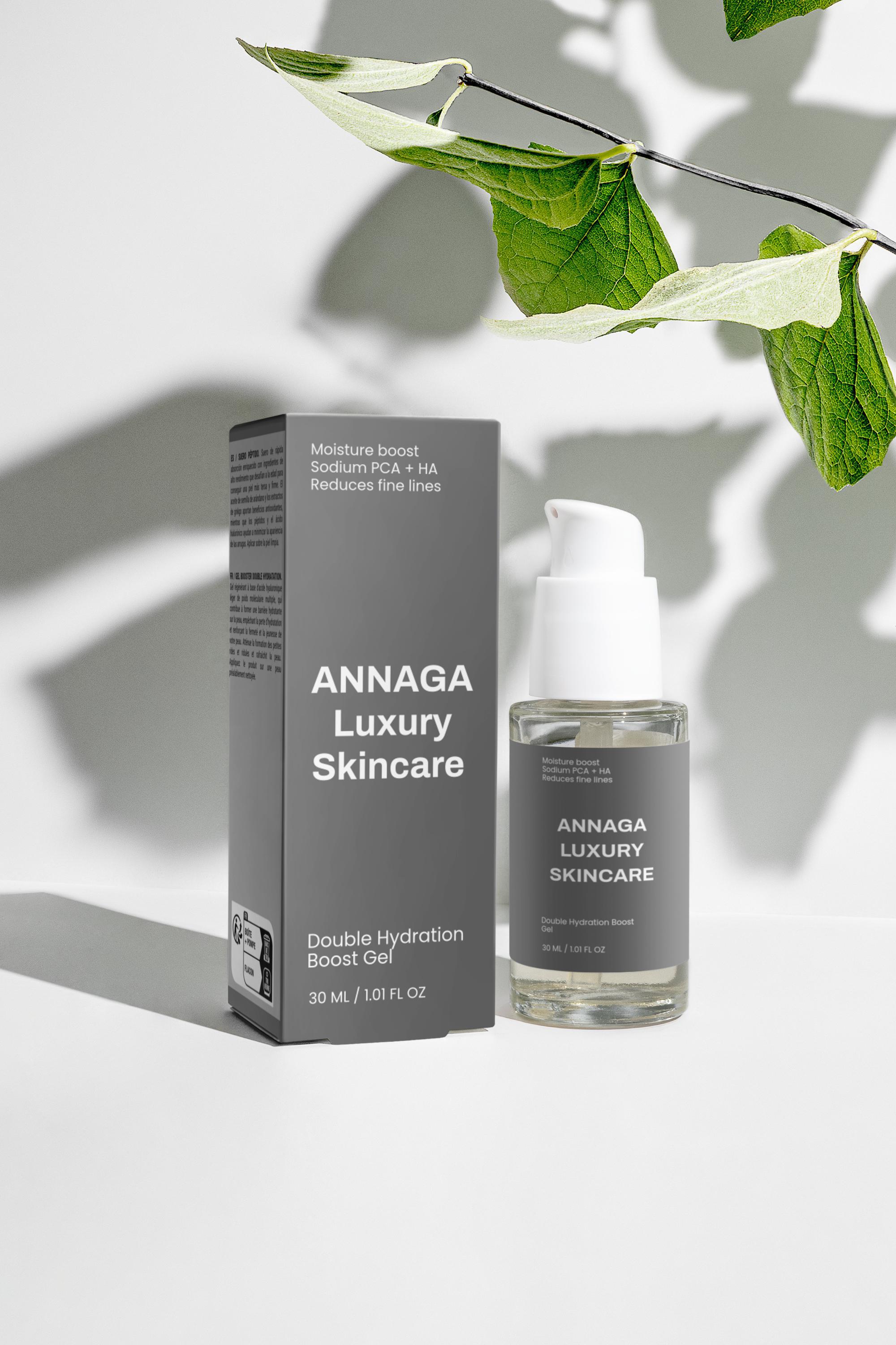 AnnAga Luxury Skincare Core Collection: Double Hydration Boost Gel