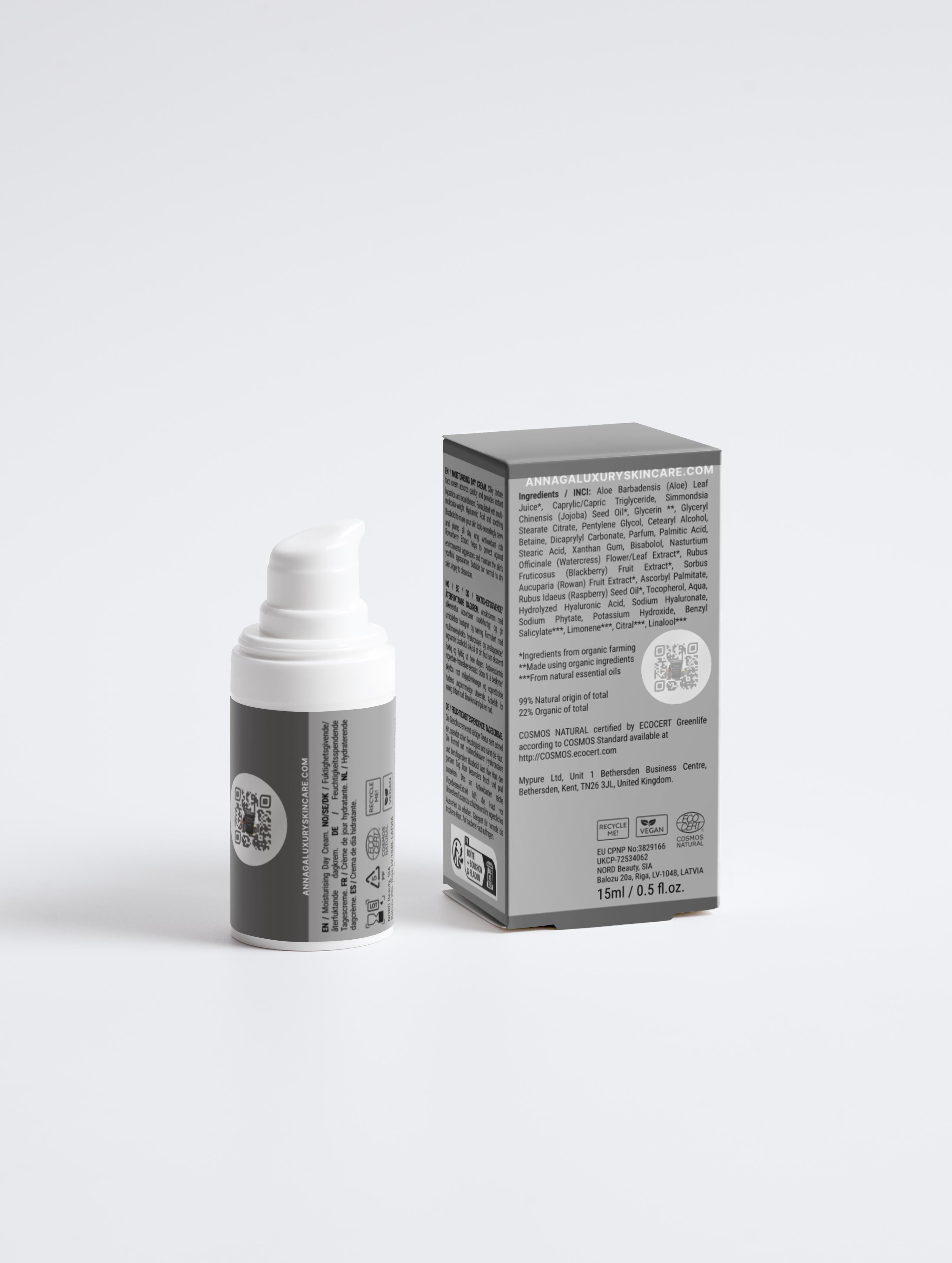 The AnnAga Luxury Skincare Core Collection: Moisturising Day Cream (Travel Size)