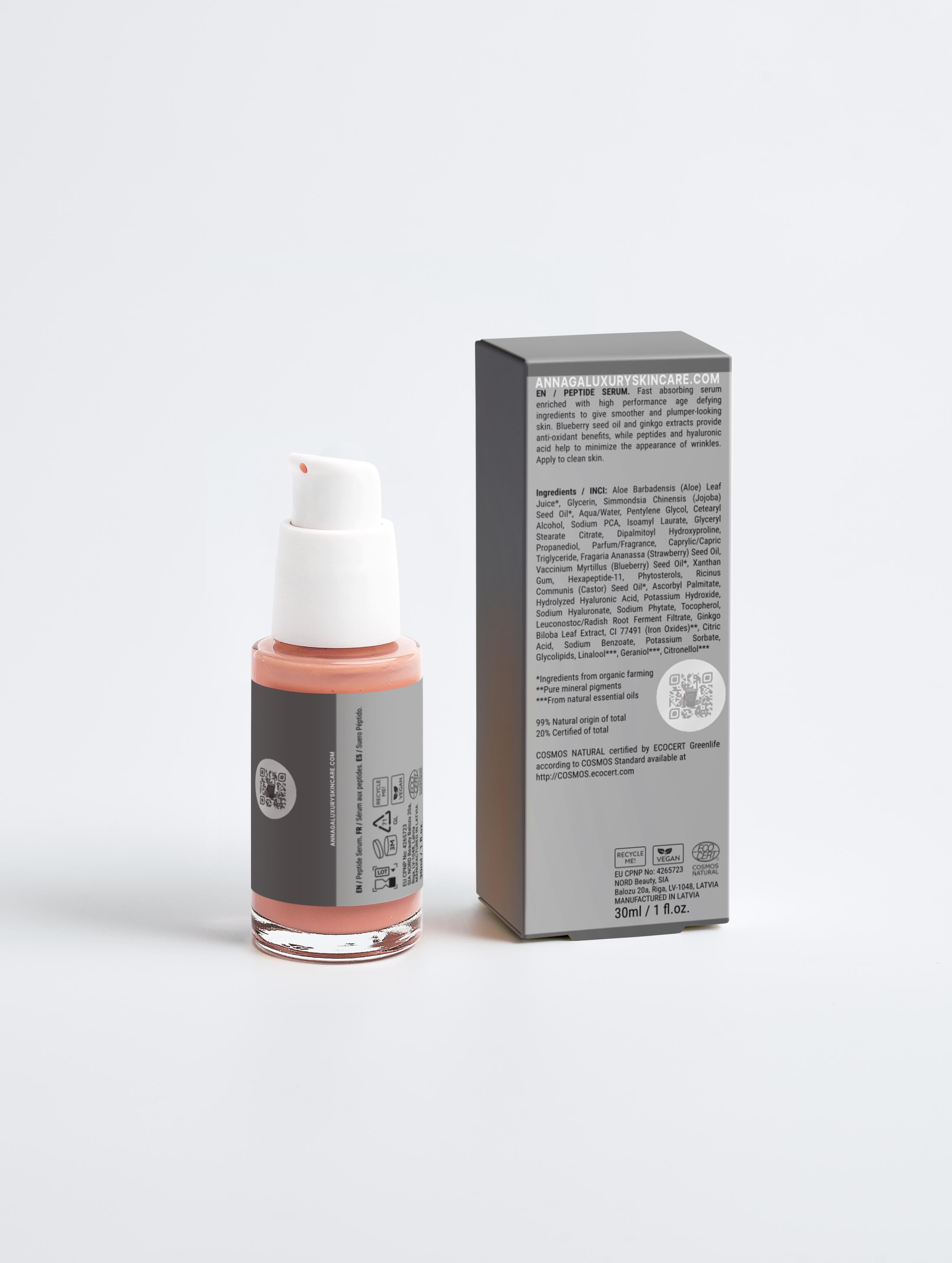 AnnAga Luxury Skincare Core Collection: Peptide Anti-Aging Serum