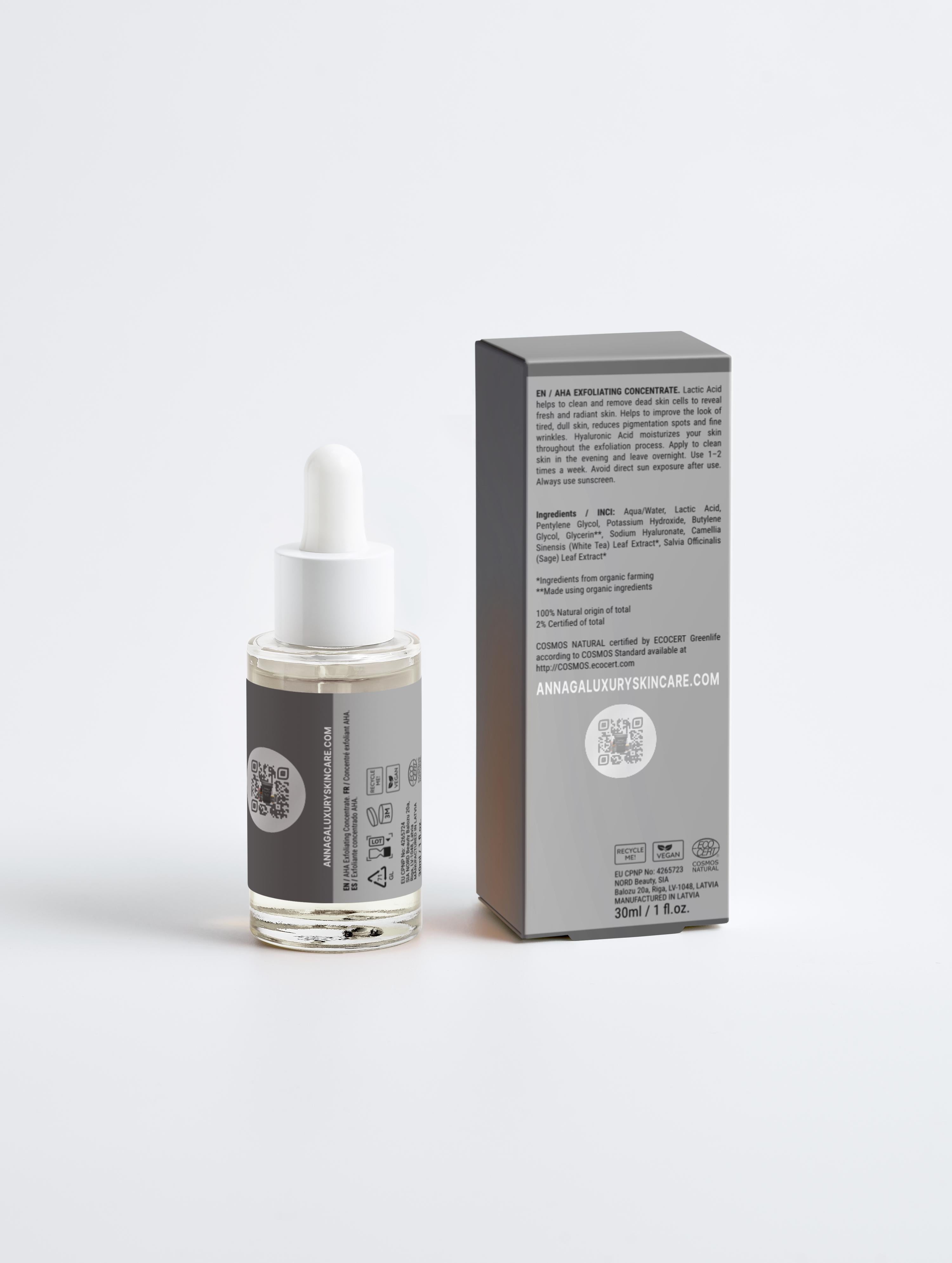 AnnAga Luxury Skincare Core Collection: AHA Peeling Concentrate