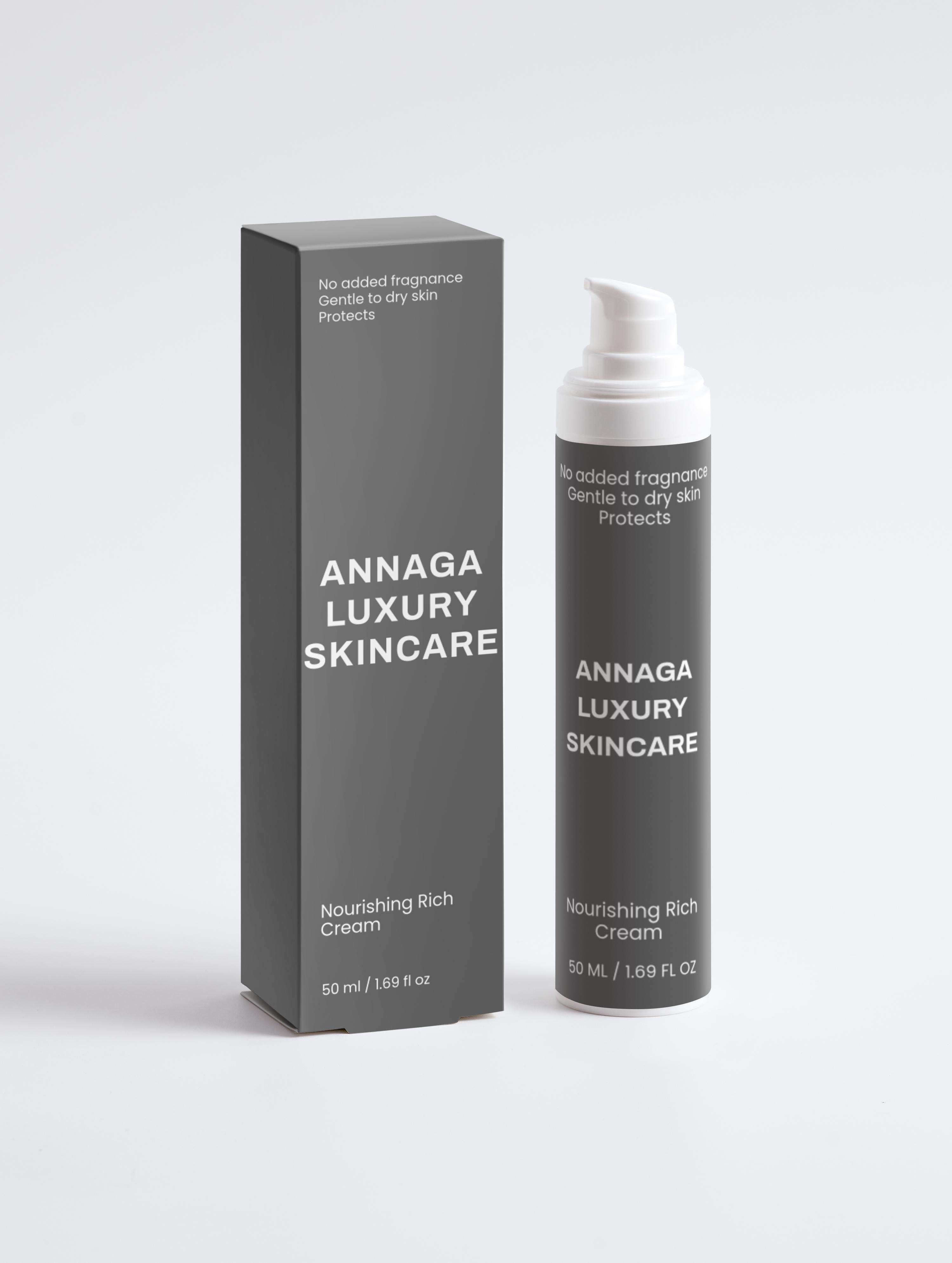 AnnAga Luxury Skincare Core Collection: Nourishing Rich Cream