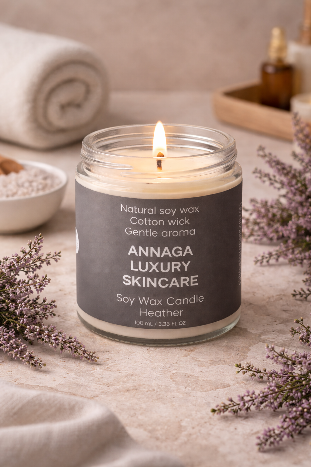 Soy Wax Candle, Heather