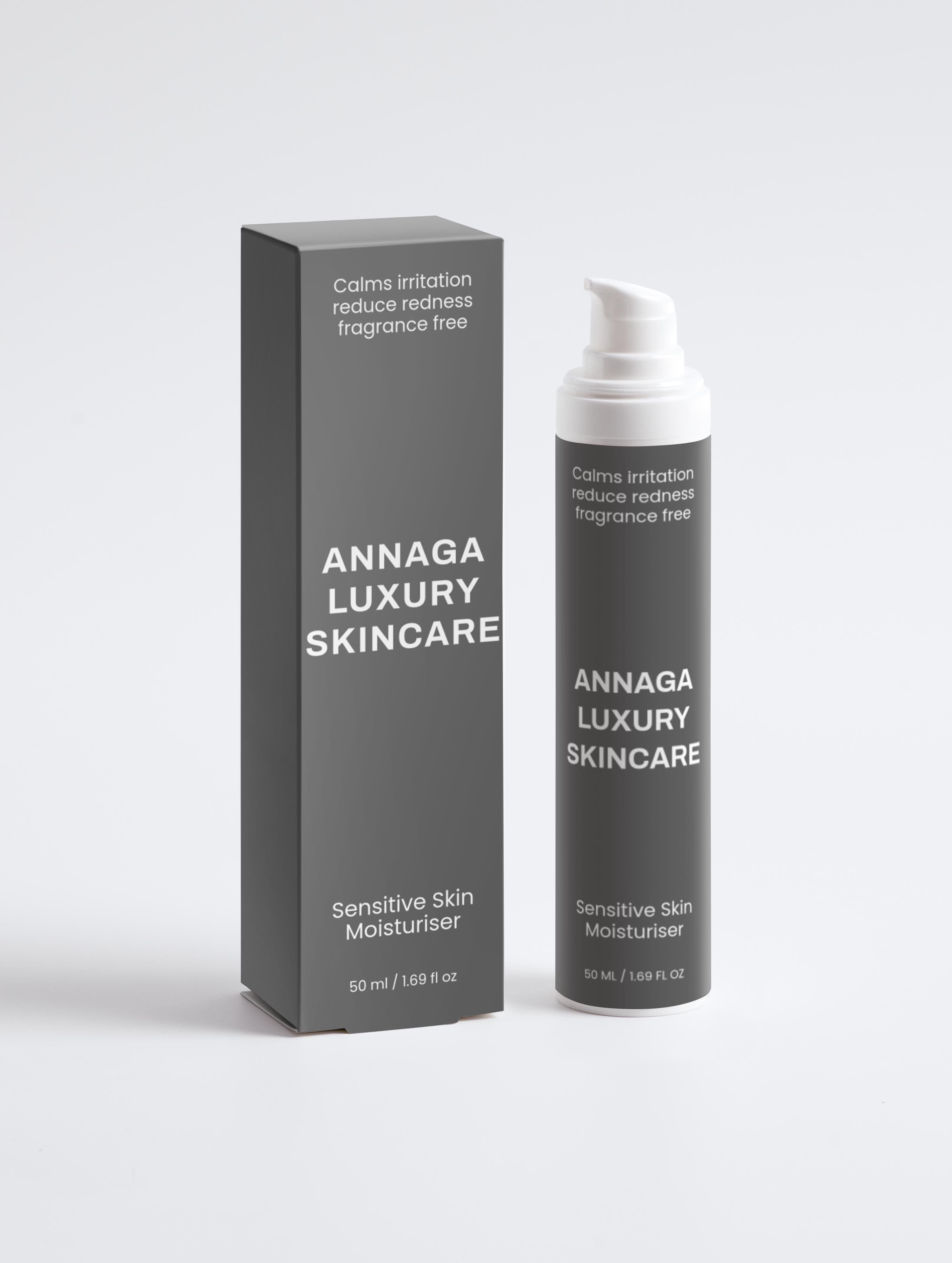 AnnAga Luxury Skincare Core Collection: Sensitive Skin Moisturiser