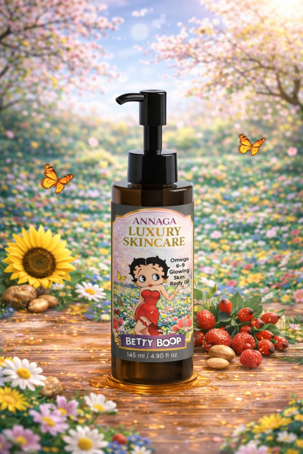 LIMITED EDITION BETTY BOOP Omega 6-9 Glowing Skin Body Oil