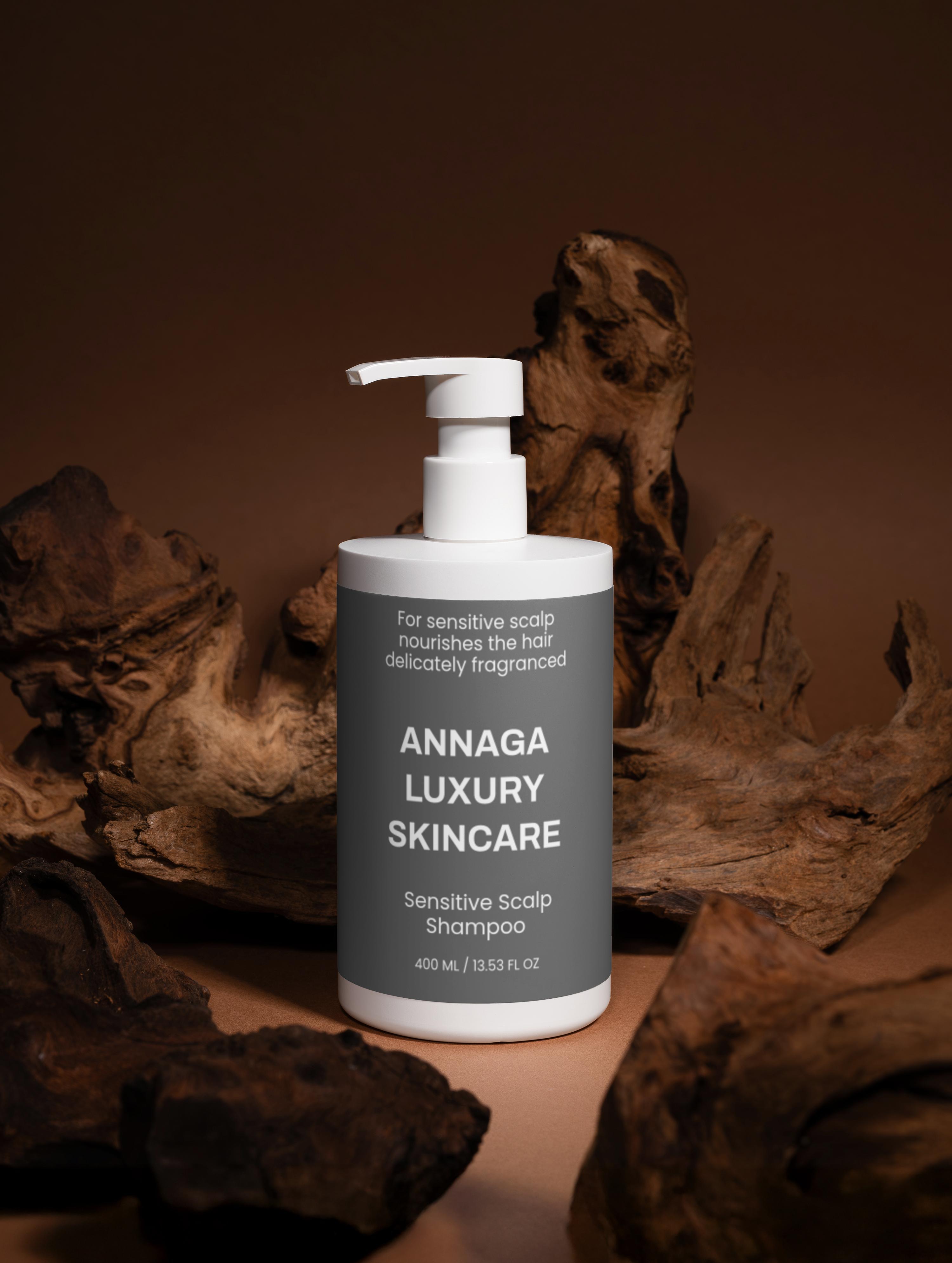 AnnAga Luxury Skincare Core Collection: Sensitive Scalp Shampoo