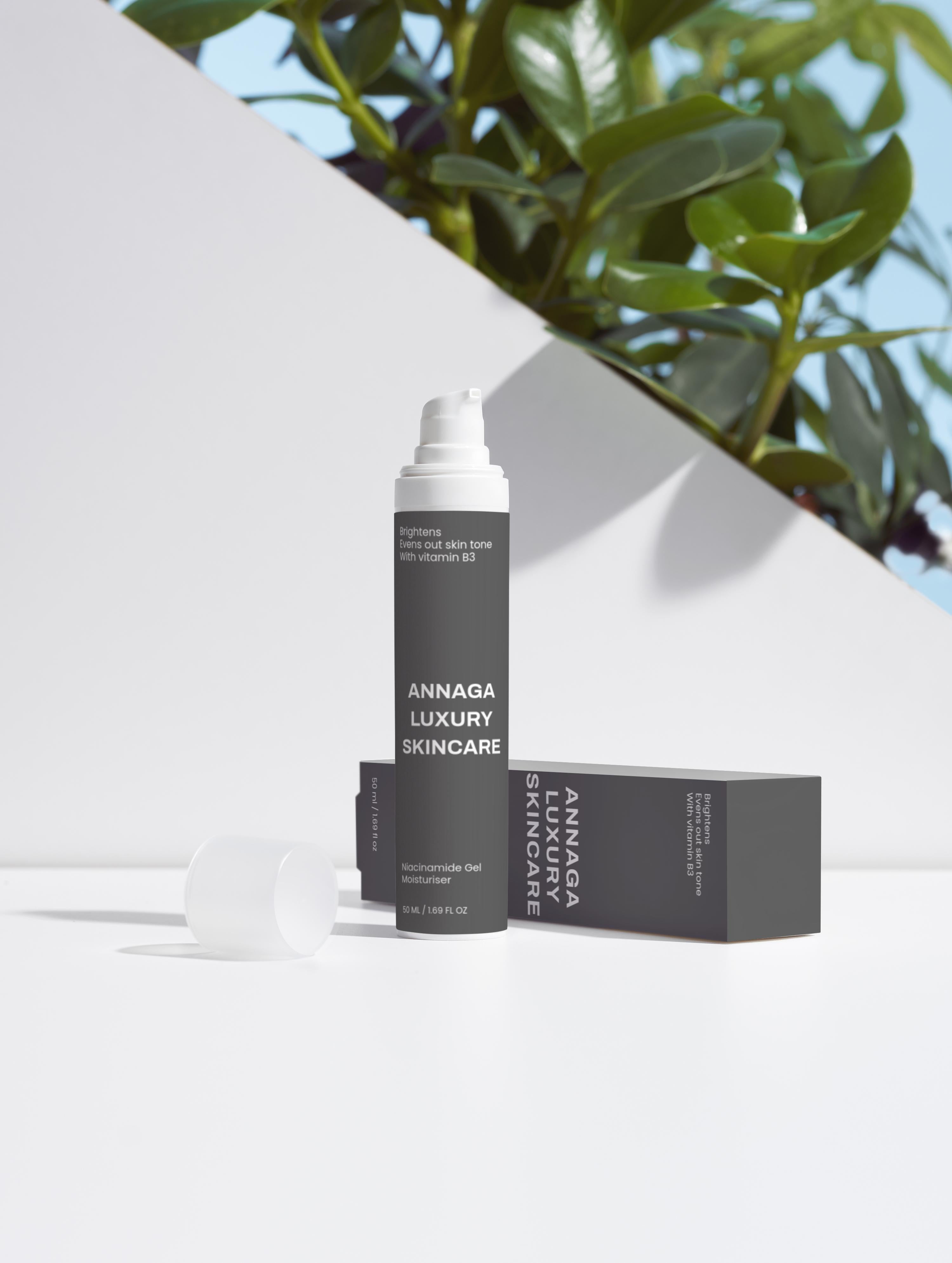 AnnAga Luxury Skincare Core Collection: Niacinamide Gel Moisturiser
